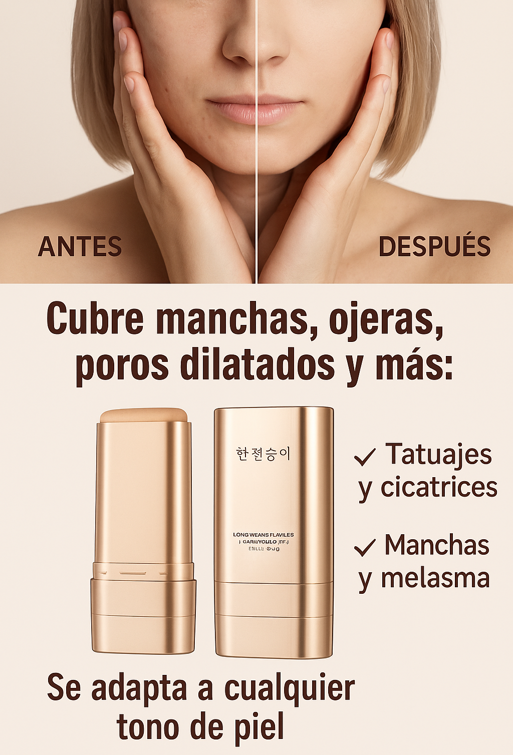 Base Coreana 2 en 1 - K-SKIN PRO