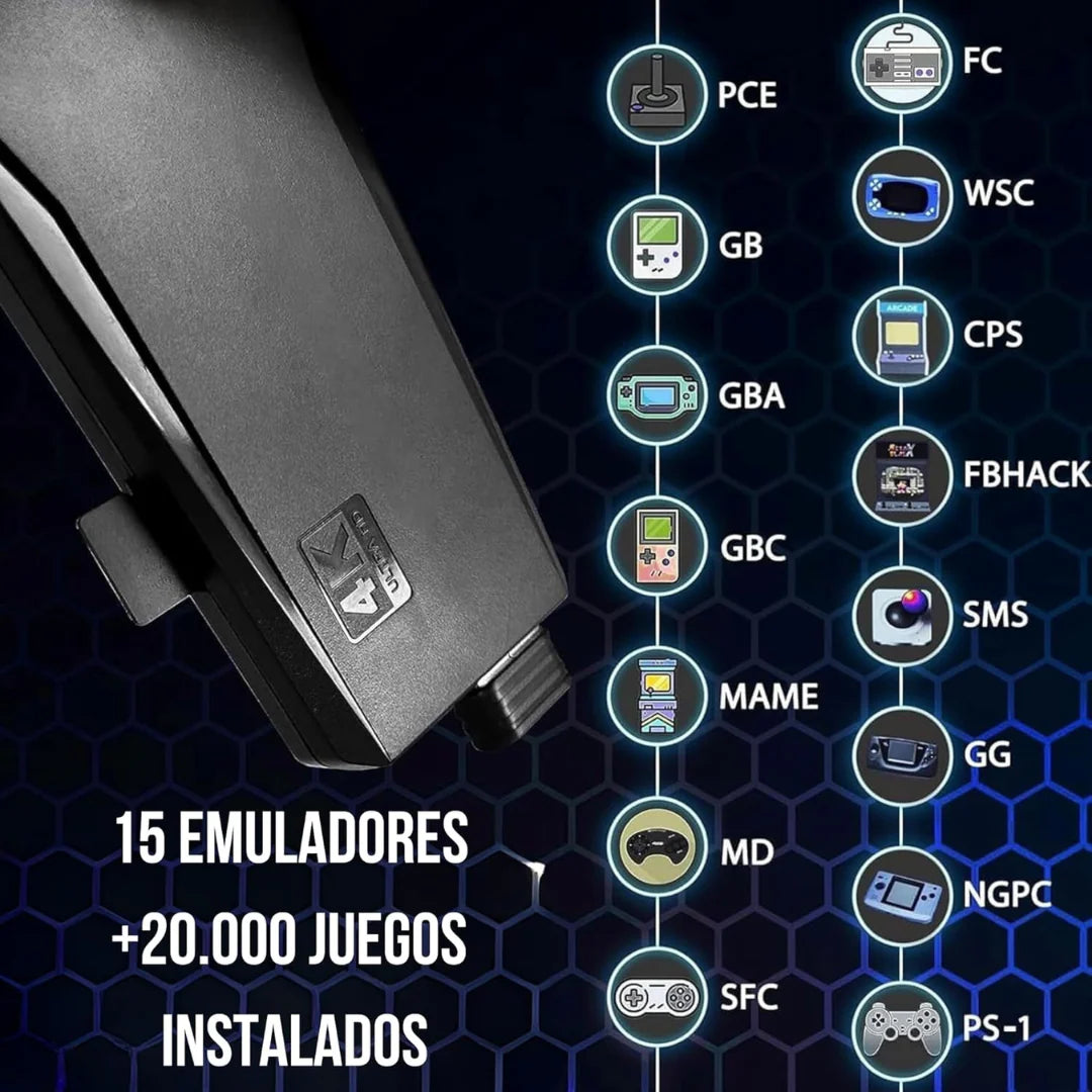 Consola Retro Gaming con +20.000 Juegos Clásicos - RETROVIBE™