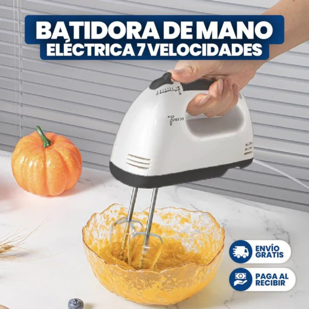 BATIDORA ELÉCTRICA DE MANO MULTIFUNCIONAL DE 7 VELOCIDADES - MIXER™