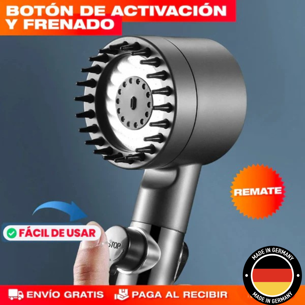 CABEZAL DE DUCHA 3 NIVELES DE POTENCIA CON INSTALACIÓN RÁPIDA - WATERPOWER™
