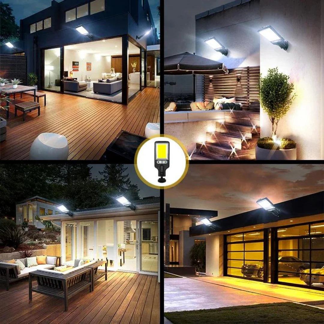 FAROLA SOLAR LED PORTÁTIL CON SENSOR Y MANDO A DISTANCIA