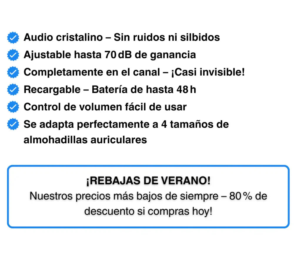 MICRO AUDÍFONOS CIC - CLEAR SOUND™