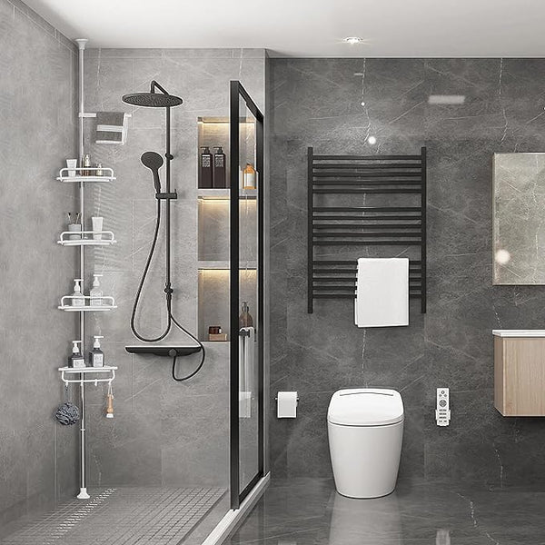 ESTANTERÍA EXTENSIBLE DE RINCÓN PARA BAÑO - (110-320cm)