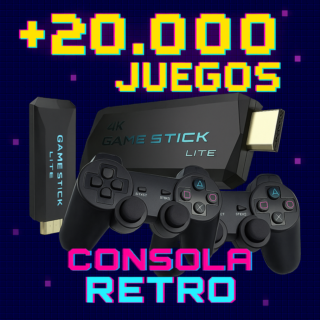 Consola Retro Gaming con +20.000 Juegos Clásicos - RETROVIBE™