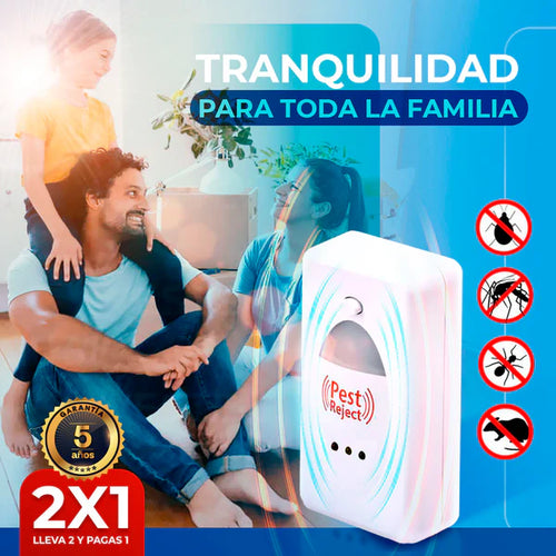 1 + 1 GRATIS | PestReject 3.0™ - La forma más económica de proteger a tu familia de las plagas (Tecnología ULTRASÓNICA que cubre hasta 200m²)
