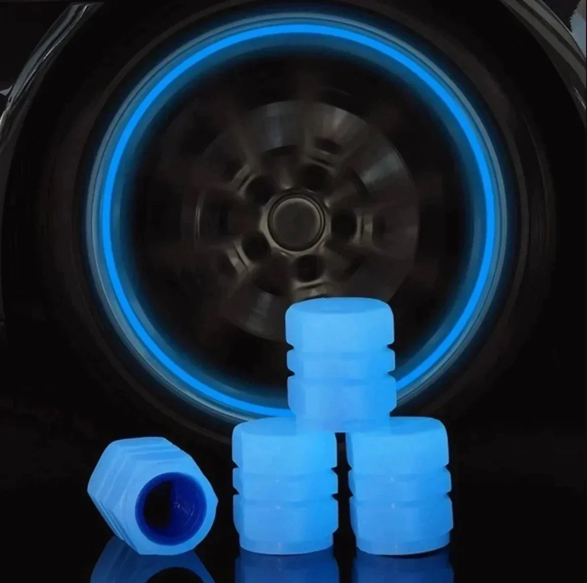 VÁLVULA DE NEUMÁTICO VERDE CON EFECTO FLUORESCENTE - VALVE PRO™