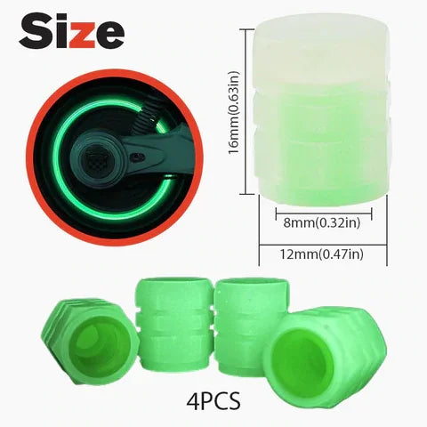 VÁLVULA DE NEUMÁTICO VERDE CON EFECTO FLUORESCENTE - VALVE PRO™