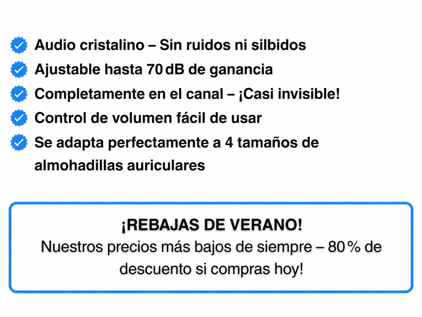 MICRO AUDÍFONOS CIC - CLEAR SOUND™